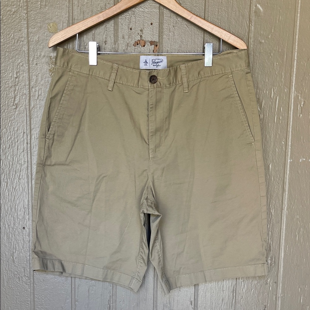 Original Penguin tan Men's Shorts size 34